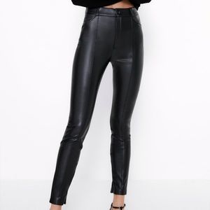 Zara Faux Leather Leggings